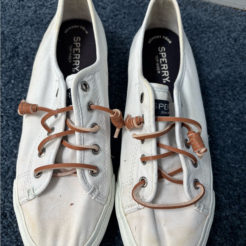 Sperry Women's White Canvas Sneakers